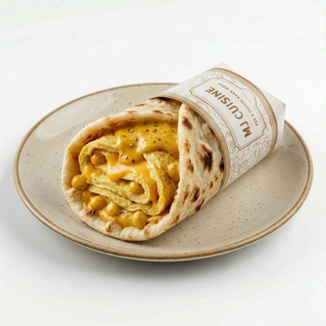 Egg & Cheese Naan Wrap (🌿).