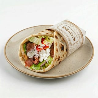 Lamb & Beef Gyro Naan Wrap (H)