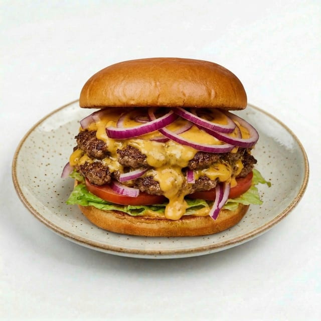 Double Smashed Beef Burger (🟢).