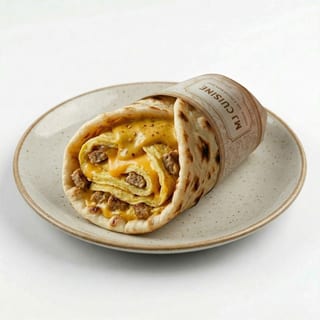 Beef Burger Naan Wrap