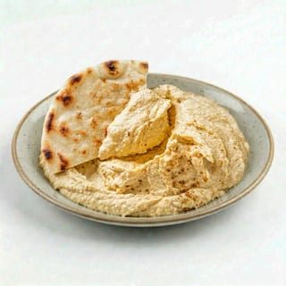 Hummus Plain w/Naan (🌿)