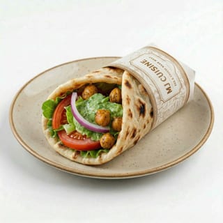 Vegetarian Naan Wrap (🌿)