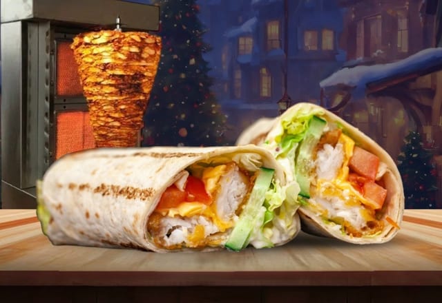 Chicken Shawarma Naan Wrap (H)