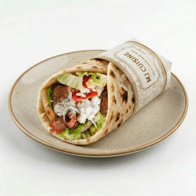 Lamb & Beef Gyro Naan Wrap (🟢).